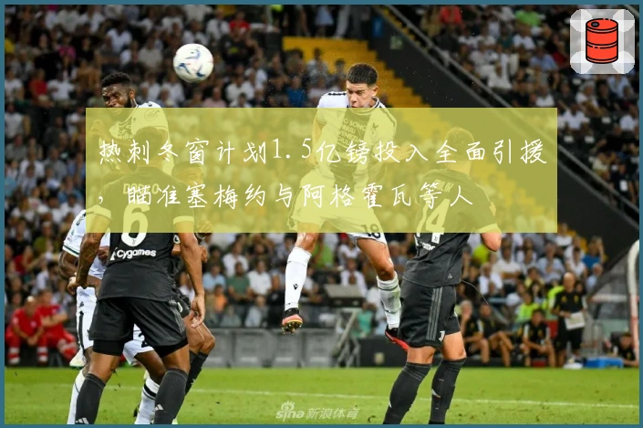 热刺冬窗计划1.5亿镑投入全面引援，瞄准塞梅约与阿格霍瓦等人